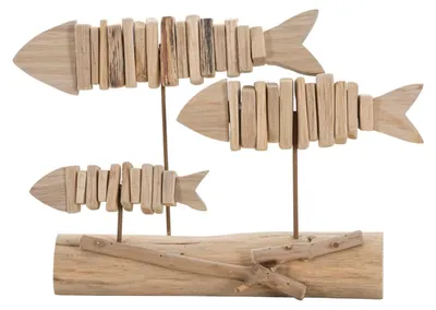 Produktbild von Mauro Ferretti Dekoskulptur Fische Natur 37x10x24 cm