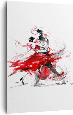Produktbild von Bild auf Leinwand - Leinwandbild - Einteilig - Tanz Aktion Aktivität - 80x120cm - Wand Bild - Wanddeko - Wandbilder - Leinwanddruck - Wanddekoration - Leinwand bilder - Wandbild - PA80x120-3052