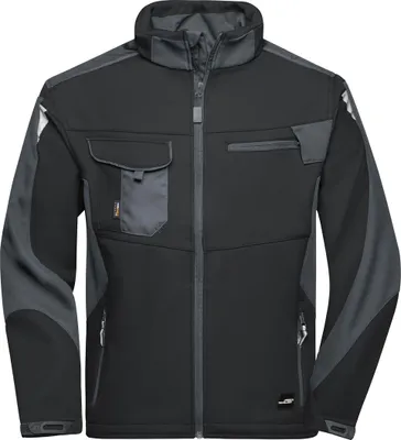 Produktbild von James & Nicholson Professionelle Softshelljacke JN844 Gr. 5XL black/carbon