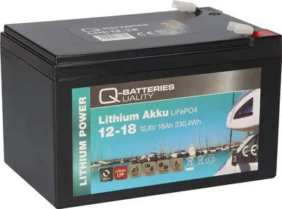 Image de 1 batterie lithium Q-Batteries 12-18 12,8 V 18 Ah 230,4 Wh LiFePO4