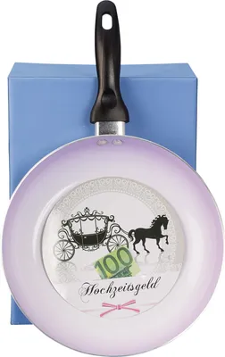 Produktbild von Hochzeitsgeschenk Bratpfanne Ø 24 cm für Hochzeitsgeld als kreatives Geldgeschenk