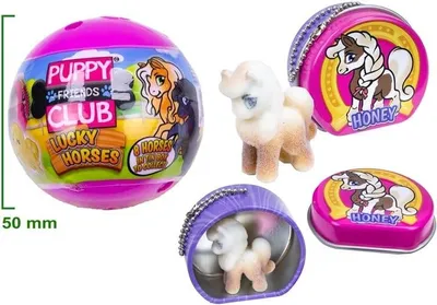 Produktbild von Niedliche Pferde Pony Figuren Mini in Kapsel - 50 mm