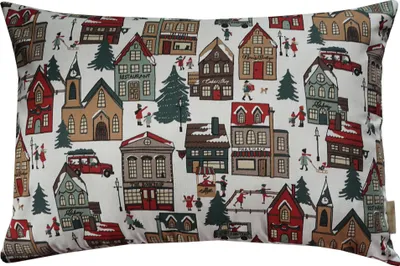 Produktbild von Dekorativer Weihnachtskissenbezug für Sofa Schlafzimmer Wohnzimmer, DORF, 50x30