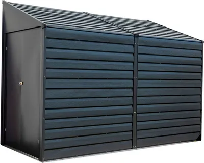 Produktbild von Spacemaker Metall Gerätehaus Anlehnhaus 410 Grau 124x295x208 cm