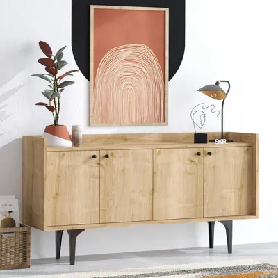 Obrázek produktu pro Skye Decor, Navi, skříně do obývacího pokoje, safírový dub, 150 x 80 x 40 cm