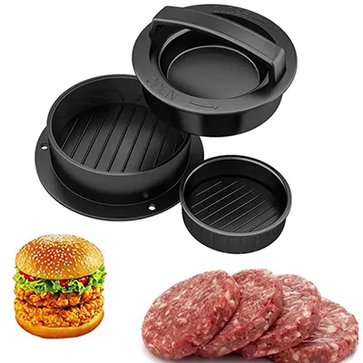 Image de Mouleur à hamburgers antiadhésif - Zwart