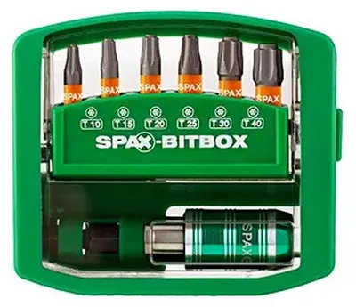 Image de Boîte d'embouts et porte embout T-STAR Plus 50 mm acier inox A2 (6 pcs) - SPAX