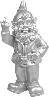 Produktbild von STOOBZ Ehrfurchtsloser Zwerg 33 cm Silber