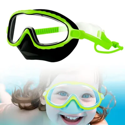 Produktbild von Schwimmbrille Kinder, 2025 Upgrade Swim Goggles Taucherbrille Kinder 180°Panorama HD Anti Nebel, Schwimmbrille Tauchmaske mit UV-Schutz Schnorchelmask