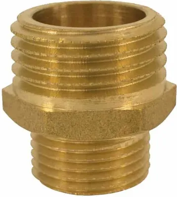 Produktbild von Gewindefitting Messing Doppelnippel reduziert 2" AG x 1" AG