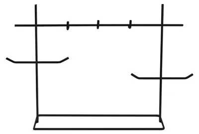 Image de Porte-bijoux Organisateur en métal noir largeur 31 cm hauteur 29 cm