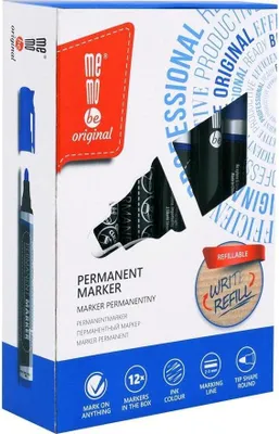 Produktbild von MemoBe blauer Permanentmarker (12 Stück)