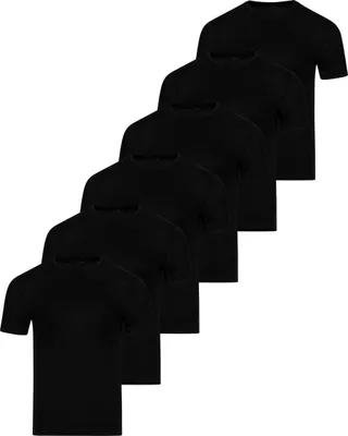 Produktbild von RAGMAN 6er Pack Basic Unterhemd / Shirt Kurzarm Bequem und atmungsaktiv, Formstabil durch verstärkte Nähte, Vielseitiges Basic