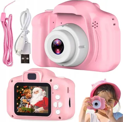 Produktbild von Digitální fotoaparát 12MPX Dětská hračková kamera + 4 růžové hry