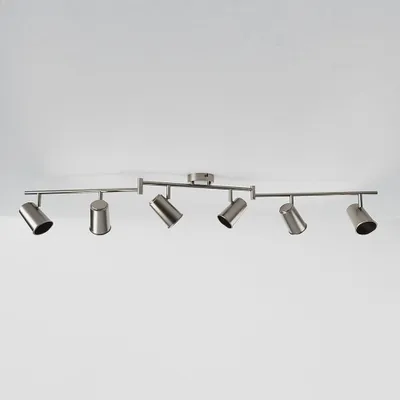 Image de HOFTRONIC - Plafonnier LED 6 spots inclinable GU10 inox IP20