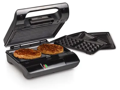 Produktbild von Princess 117002 Multi und Sandwich Compact Pro, Schwarz, Rechteckig, Rost, 230 x 130 mm, Leistung, 800 W