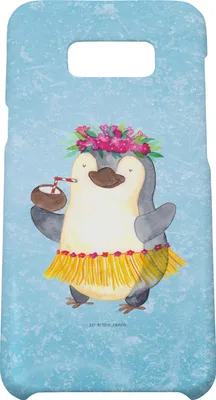 Produktbild von Mr. & Mrs. Panda Samsung Galaxy S8 plus Handyhülle  Pinguin Kokosnuss - Eisblau - Geschenk, Urlaub, Aloha, Ferien, Handy, Hülle, Erholt, Cover, Hawaii, Case