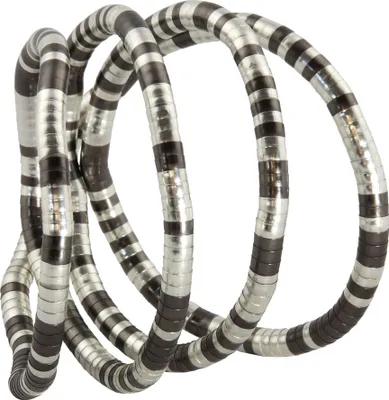 Produktbild von Biegsame Halskette Schlangenkette silberfarben-anthrazit 6mm Kette Armband