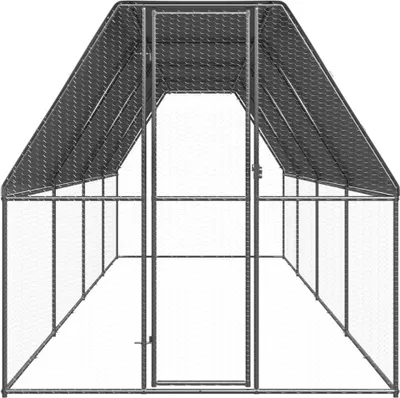 Obrázok produktu pre vidaXL Vonkajšia klietka pre kurčatá 2x8x2 m Pozinkovaná oceľ