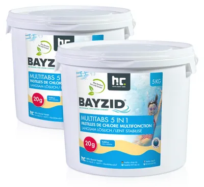 Produktbild von 2x5 kg BAYZID® Multitabs 20g 5in1 zur Dauerchlorung und stabile Wasserwerte
