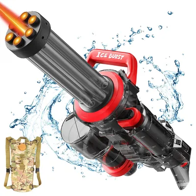 Produktbild von Wasserpistole Elektrisch,Elektrische Wasserpistole für Erwachsene und Kinder,stärkste Wasserpistole mit Rucksack, rotierender Düse und Mündungsfeuer