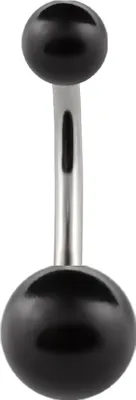 Produktbild von Bauchnabelpiercing Titan Titanium Perle Kugel Ball Banane Belly Banana 8 mm