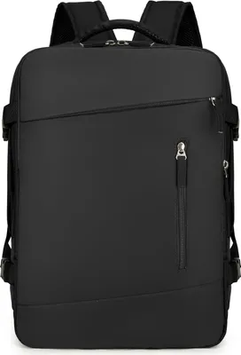 Produktbild von Reiserucksack, Handgepäck, Flugzulassung, Camping, Wandern, Business, Laptop für Männer und Frauen, wasserabweisend, erweiterbar, mit Schuhfach, USB-L
