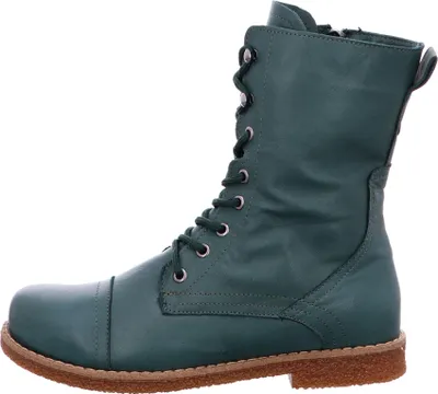 Image de Esgano Bottines à lacets femme Vert Cuir lisse Taille : 36