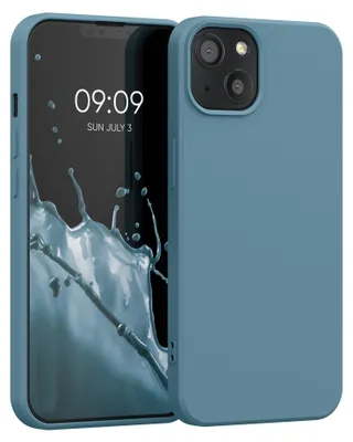 Produktbild von kwmobile Hülle kompatibel mit Apple iPhone 13 Hülle - gummierte TPU Silikon Handyhülle - Schutzhülle für kabelloses Laden - Case in Arctic Night