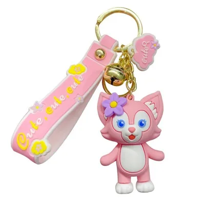 Immagine prodotto di Flamenco Mystique Pudrově Růžový Přívěsek KITTEN SWEET na Klíčenku se Zvonečkem, 6 cm x 4,8 cm, Hmotnost 54 g