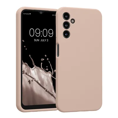 Produktbild von kwmobile Handyhülle kompatibel mit Samsung Galaxy A14 5G Hülle - gummierte Handy Case aus Silikon in Coconut Swirl