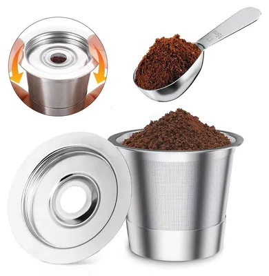 Produktbild von Kaffeepods wiederverwendbar für Ninja PB051 CFP101 PB041 – 304 Edelstahl Permanentfilter | Kompatibel mit Ninja Kaffeemaschine