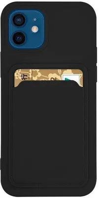 Produktbild von Card Case Silikon Wallet Case mit Kartenfach und Dokumenten für Samsung Galaxy S22+ (S22 Plus) schwarz