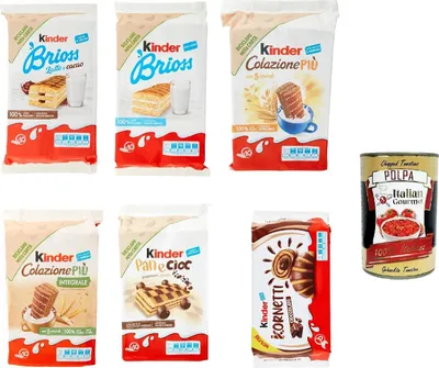 Produktbild von Kinder Frühstücks-Gebäck Mix – Brioss, Colazione Più, Pan e Cioc, kornetti – italienische Snacks für Schule & Büro – Frisch verpackt, Familien-Vorrat – Bundle Assortiert – + Italian Gourmet polpa