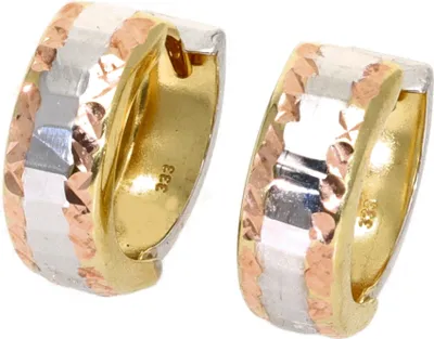 Produktbild von Creolen Klappcreolen aus echt Gold 333 (8kt) in tricolor
