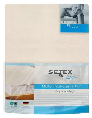 Productafbeelding van Matrasbeschermer - Molton 90 x 200 cm - 100% katoen - Hoekrubbers - Naturel