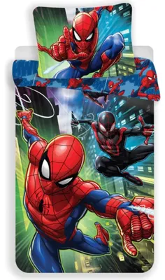 Productafbeelding van Spiderman Dekbedovertrek 140 x 200 cm - 70 x 90 cm - katoen