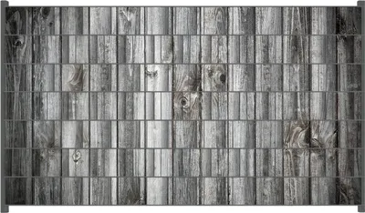 Produktbild von Wallario Zaunsichtschutz mit Motiv Holz-Optik Textur hellgraues Holz Paneele Dielen mit Asteinschlüssen für Ein- und Doppelstabmatten Zäune in der Größe 250 x 140 cm