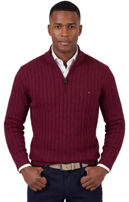 Produktbild von Tommy Hilfiger MW0MW36532VLP, Pullover, Erwachsener, Männlich, Burgund, XL, Regular fit