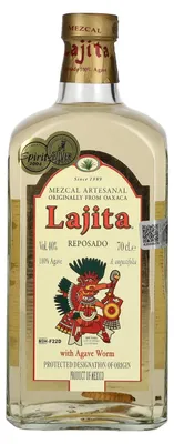 Image de Lajita Mezcal REPOSADO with Agave Worm 40% Vol. 0,7l