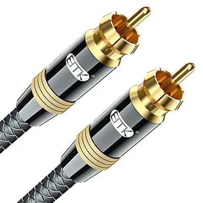 Produktbild von Subwoofer Kabel 0.5m - Digital Koaxialkabel (RCA) mit Goldkontakten - für AV-Receiver, Verstärker, Heimkino