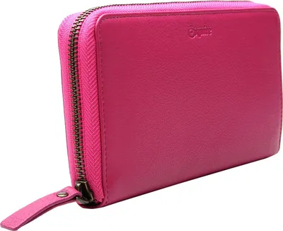 Produktbild von Esquire Leder Geldbörse Peru Zip Around Wallet Pink purpur