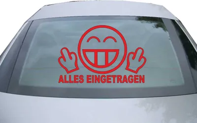 Produktbild von Indigos UG - Aufkleber Heckscheibe & Motorklappe DE2030 - rot - 600x395 mm - Alles eingetragen - Auto Scheiben Fenster Heckklappe Tuning Racing JDM - Die cut
