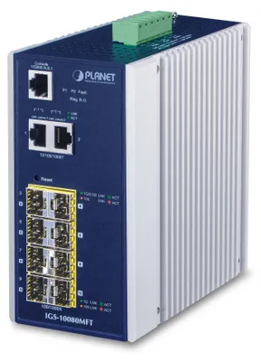 Produktbild von PLANET IGS-10080MFT, Managed, Gigabit Ethernet (10/100/1000), Vollduplex, Wandmontage