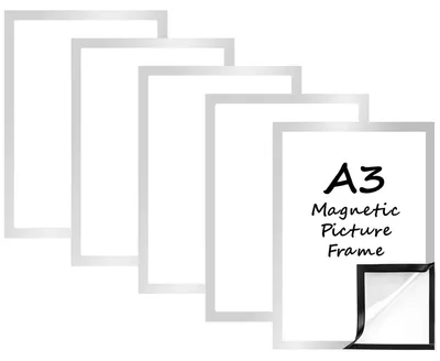 Produktbild von Magnetische Fotolisten A3, selbstklebend, 5 Stück, transparent, für Dokumente