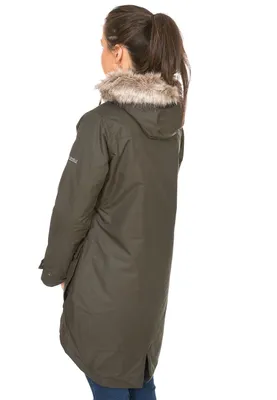 Produktbild von Trespass Damen Outdoor-Regenjacke Khaki, wasserdicht mit 5000 mm Wassersäule