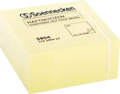 Produktbild von Haftnotizwürfel 5804 75x75mm 400 Blatt gelb Packung mit 24 Stück
