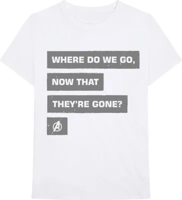Produktbild von Marvel Avengers - "Now That They´re Gone" T-Shirt für Herren/Damen Uni RO7188 (XL) (Weiß)