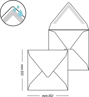 Produktbild von Famanu Quadratische Umschläge - Weiß - 125 x 125 mm