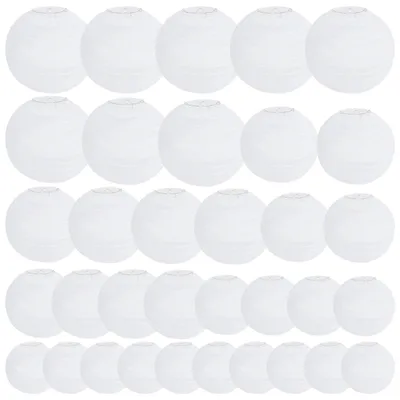 Produktbild von Papierlaternen rund, weiß, 34 Stück, 10-30 cm, Dekoration für Veranstaltungen